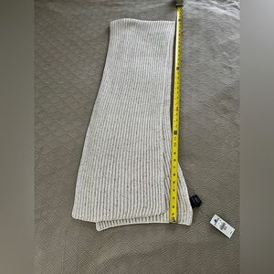Express sequin knit cold weather scarf in heathered ivory one size